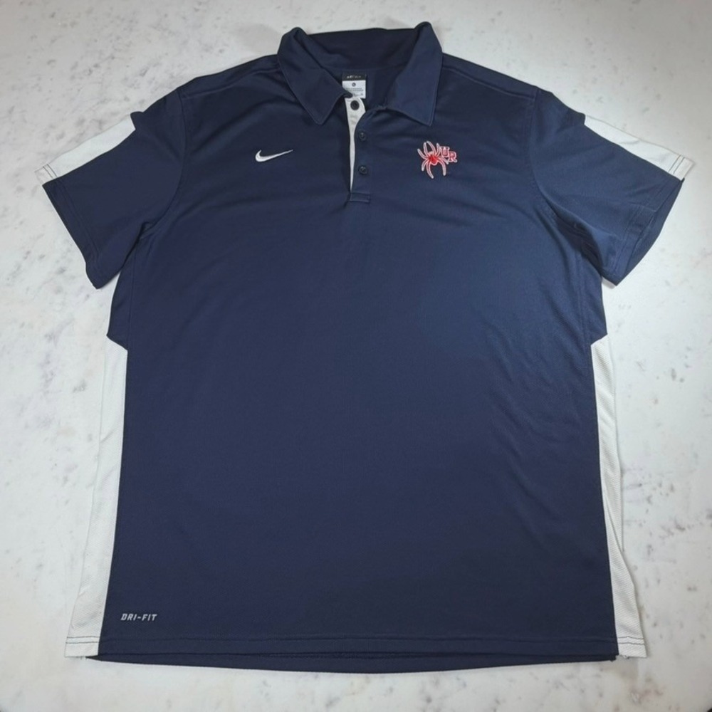 Nike Richmond‎ Spiders Dri-Fit Sphere Polo Mens XL Navy Blue Excellent - Picture 2 of 7